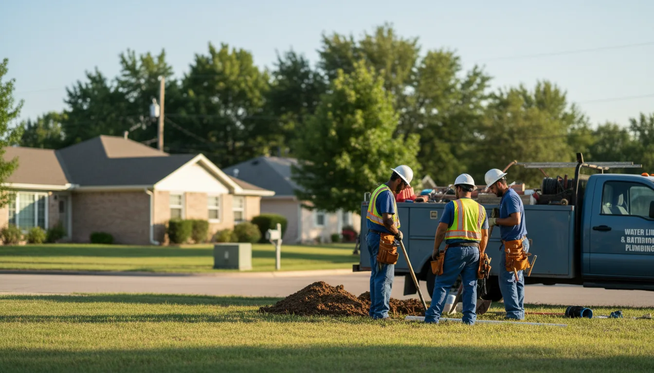 Residential water line and bathroom plumbing service in Okolona, AR